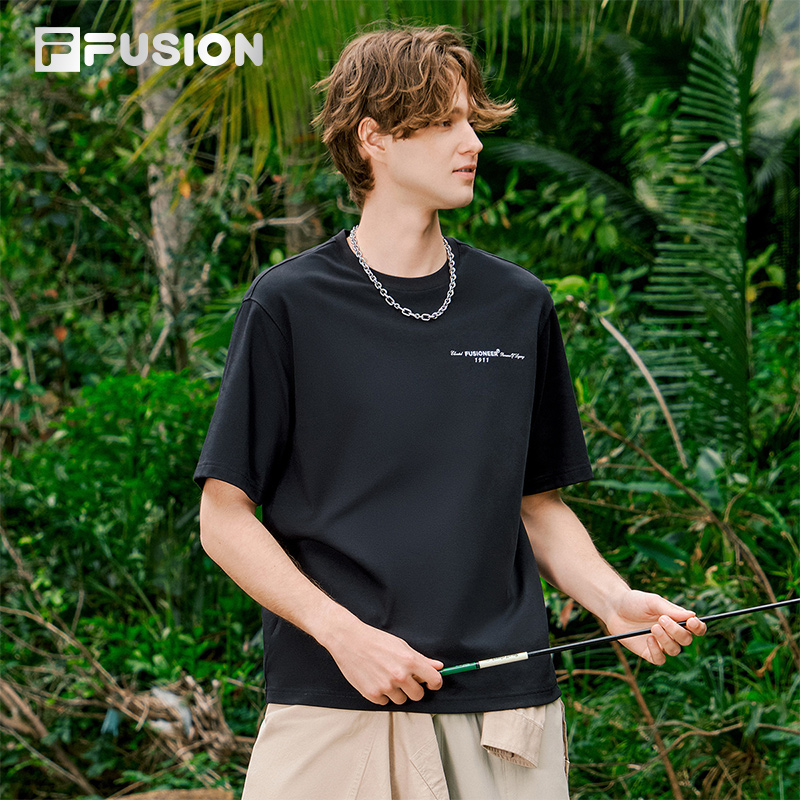 FILA斐乐运动短袖T恤男士宽松休闲简约百搭半截袖夏季T11M525108F