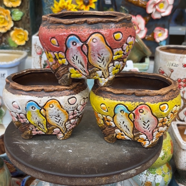 紫砂花盆粗陶材质多肉花盆