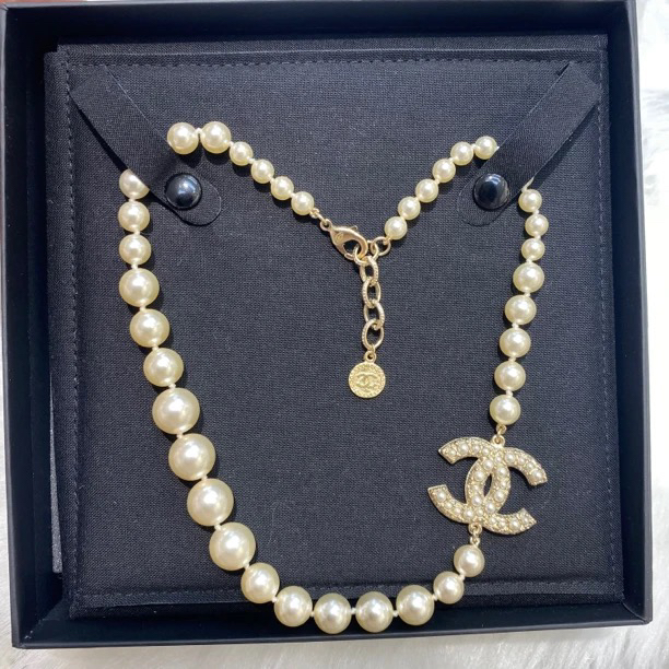 全新未使用 Chanel/香奈儿 100周年双C珍珠项链choker