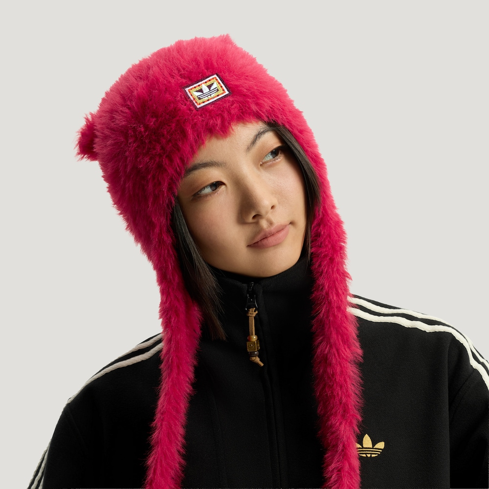 XPADIDAS NEW YEAR BEANIE新年款毛绒运动猫耳帽针织护耳帽KH0286