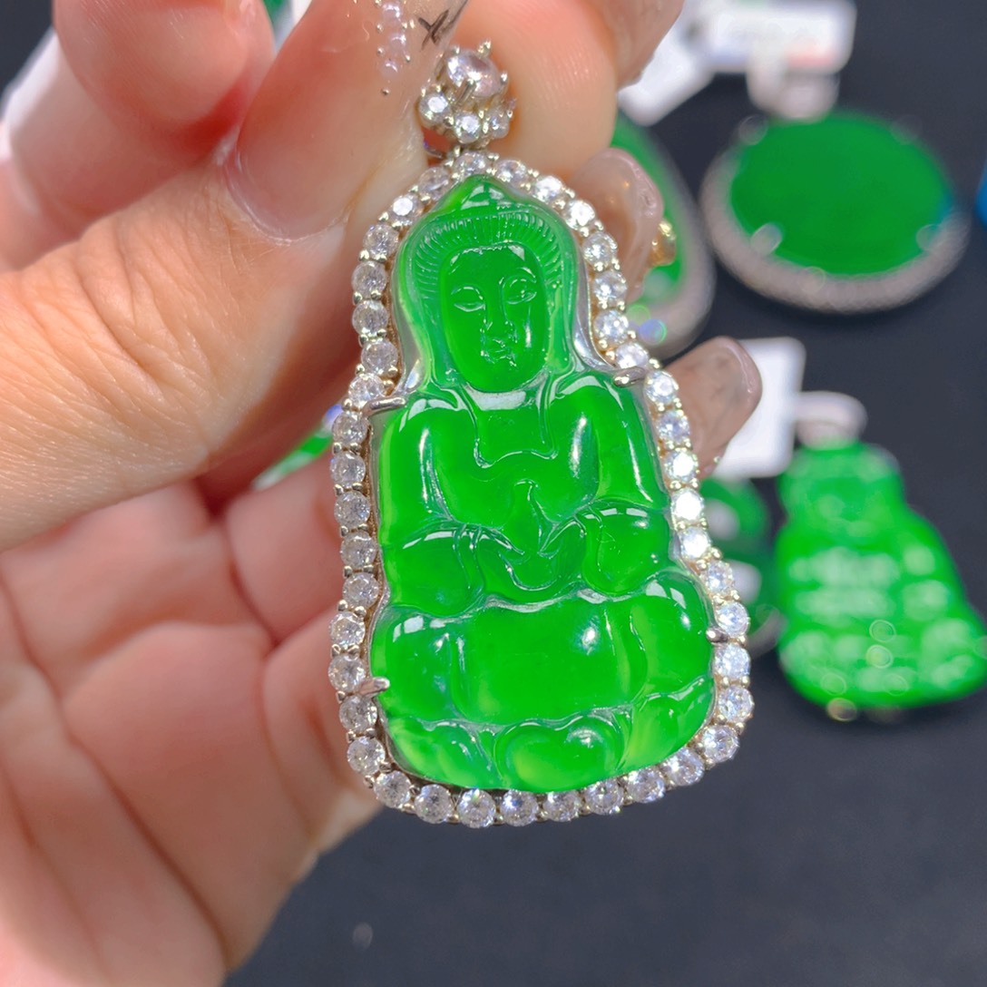 翡翠颈饰银S925镶嵌11111111111