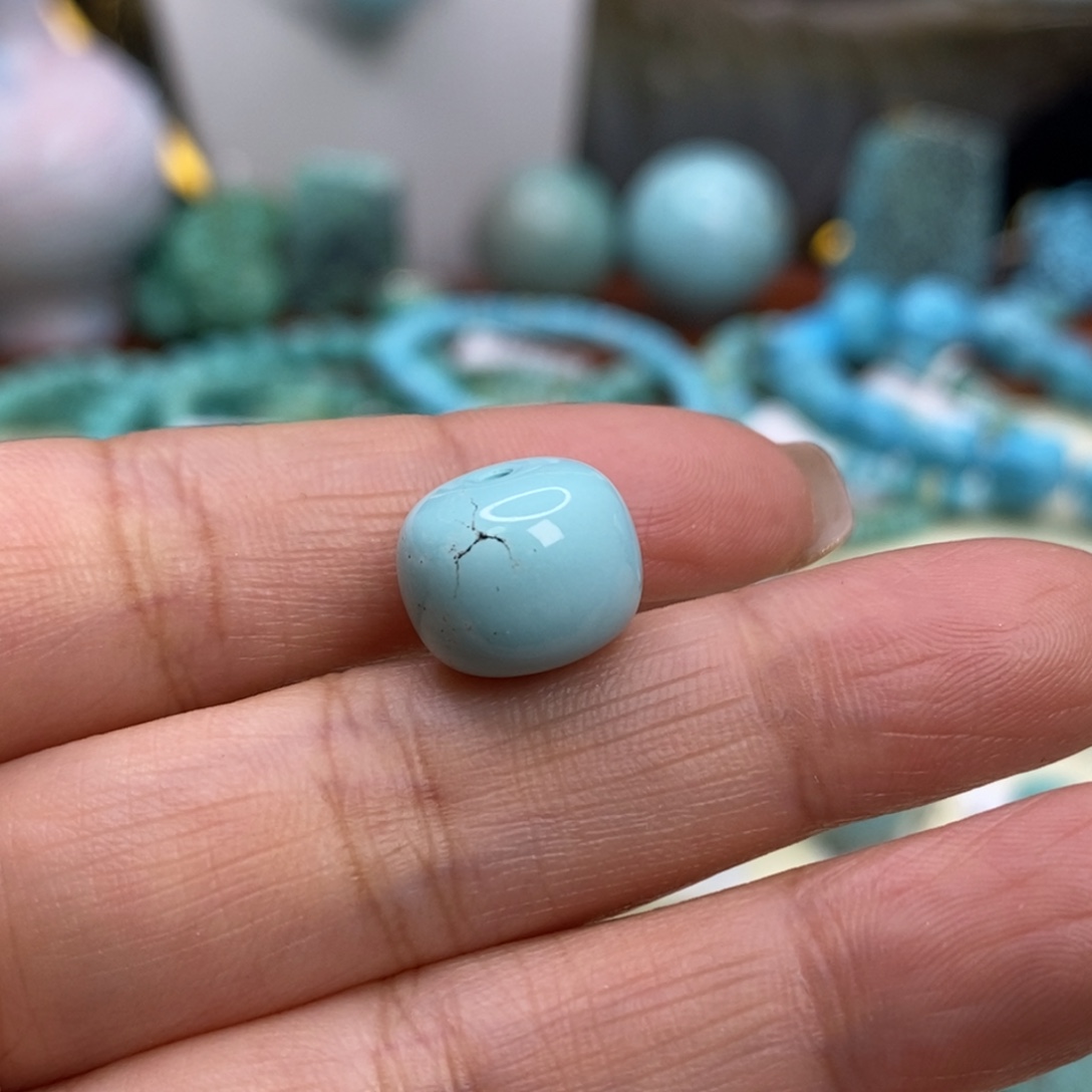 绿松石未镶嵌珠宝奇石11.9×9.6