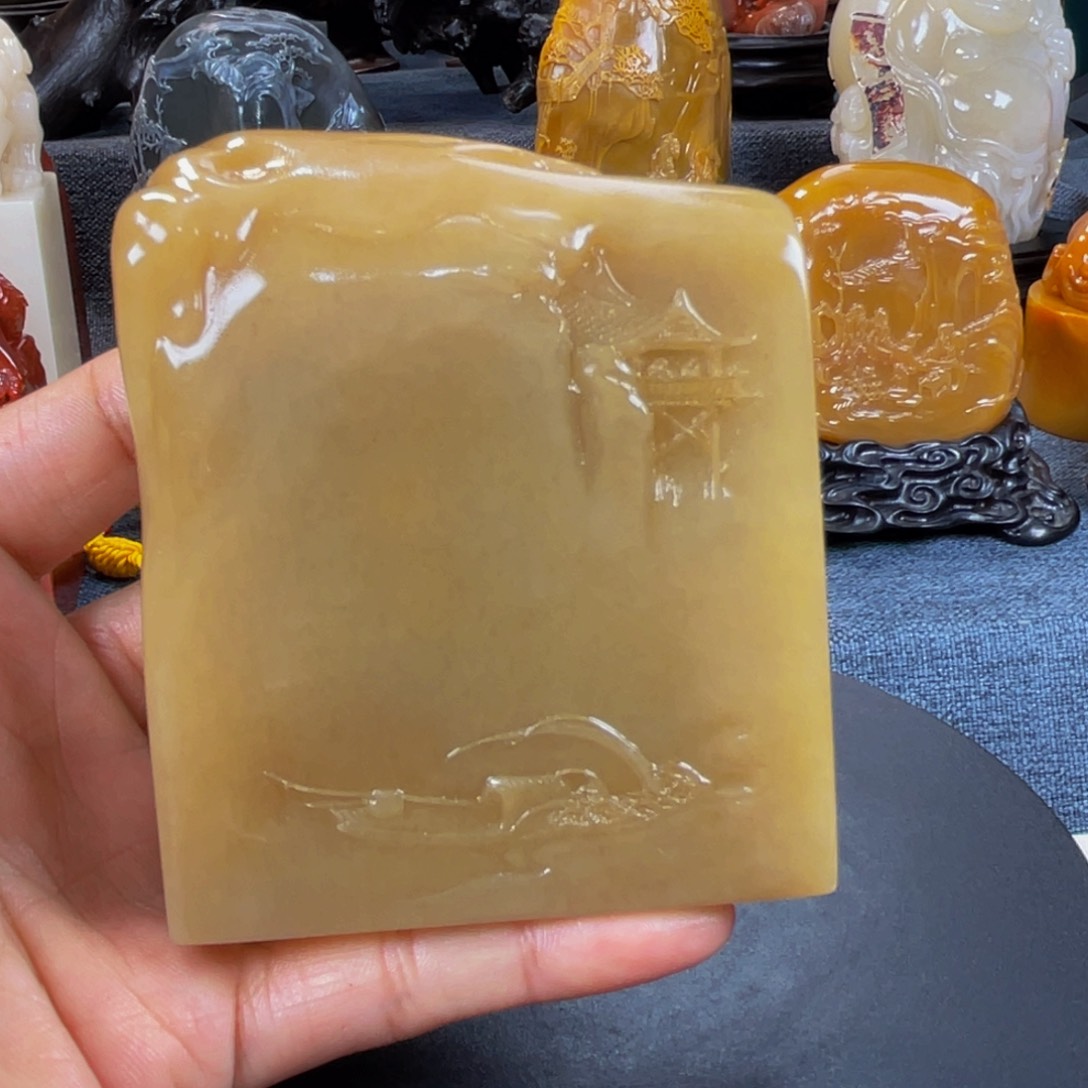 寿山石印石马*日寿山石雕刻