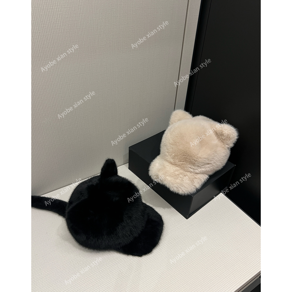【AYOBE】小贤  可爱猫耳朵软糯造型加分仿水貂配饰周边穿搭单品