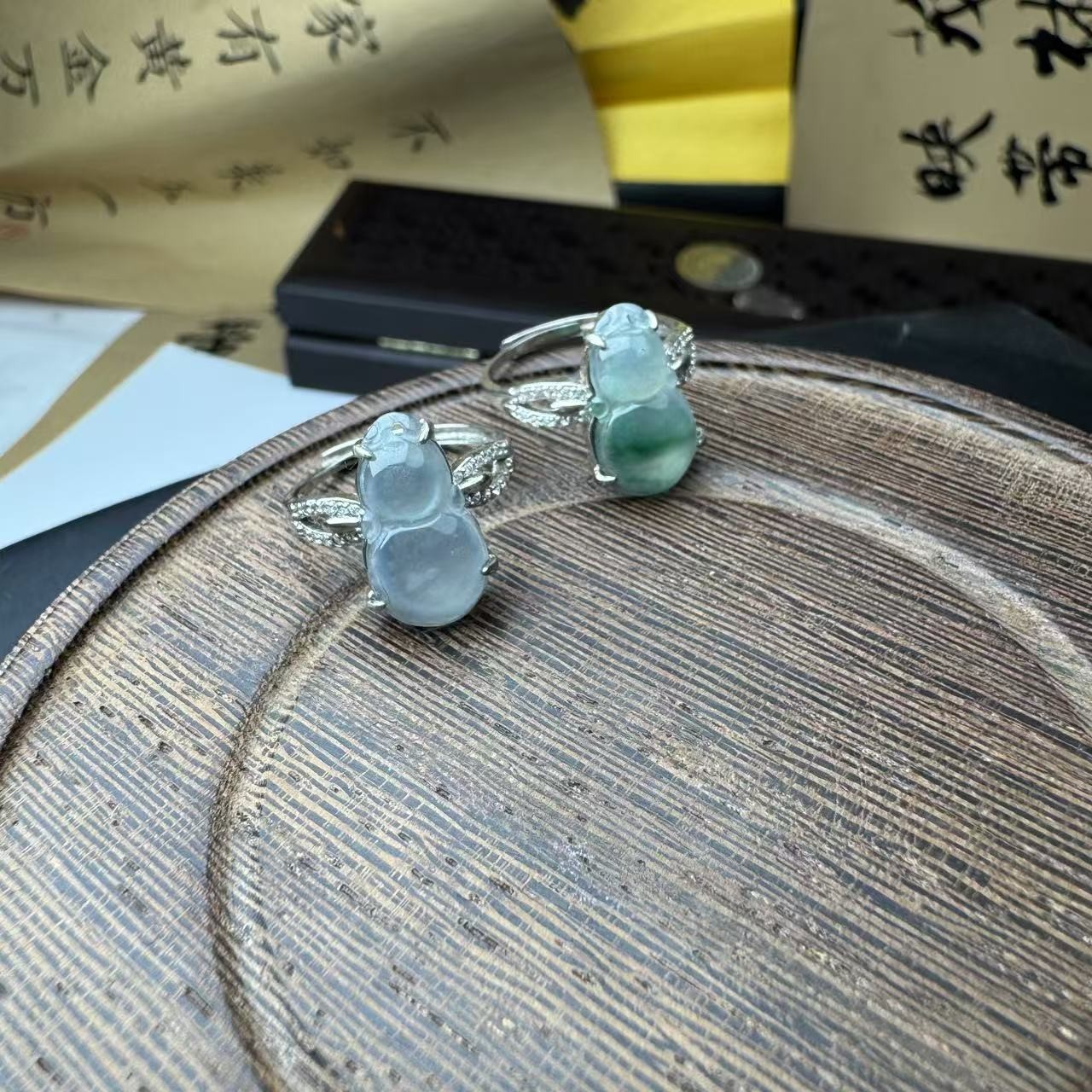 李书锦翡翠蓝水葫芦戒指 11号 BY A110311【拍一发一】多样性发货