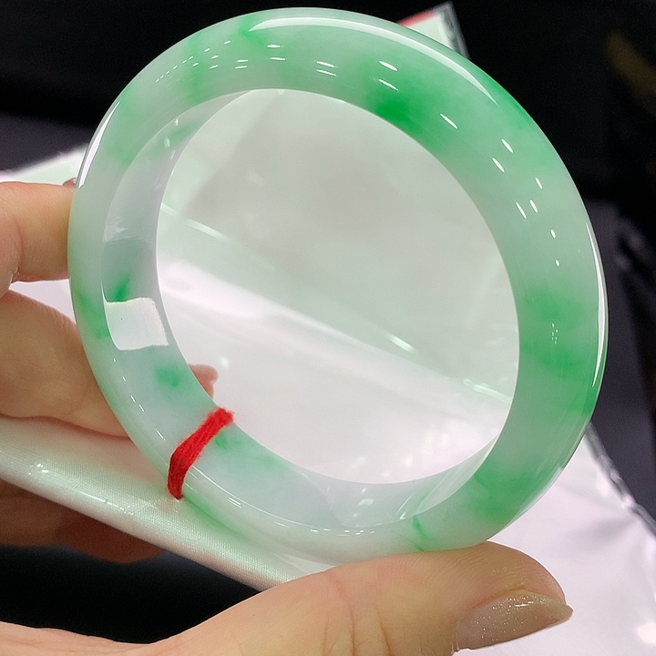 翡翠未镶嵌手镯正圈58-59