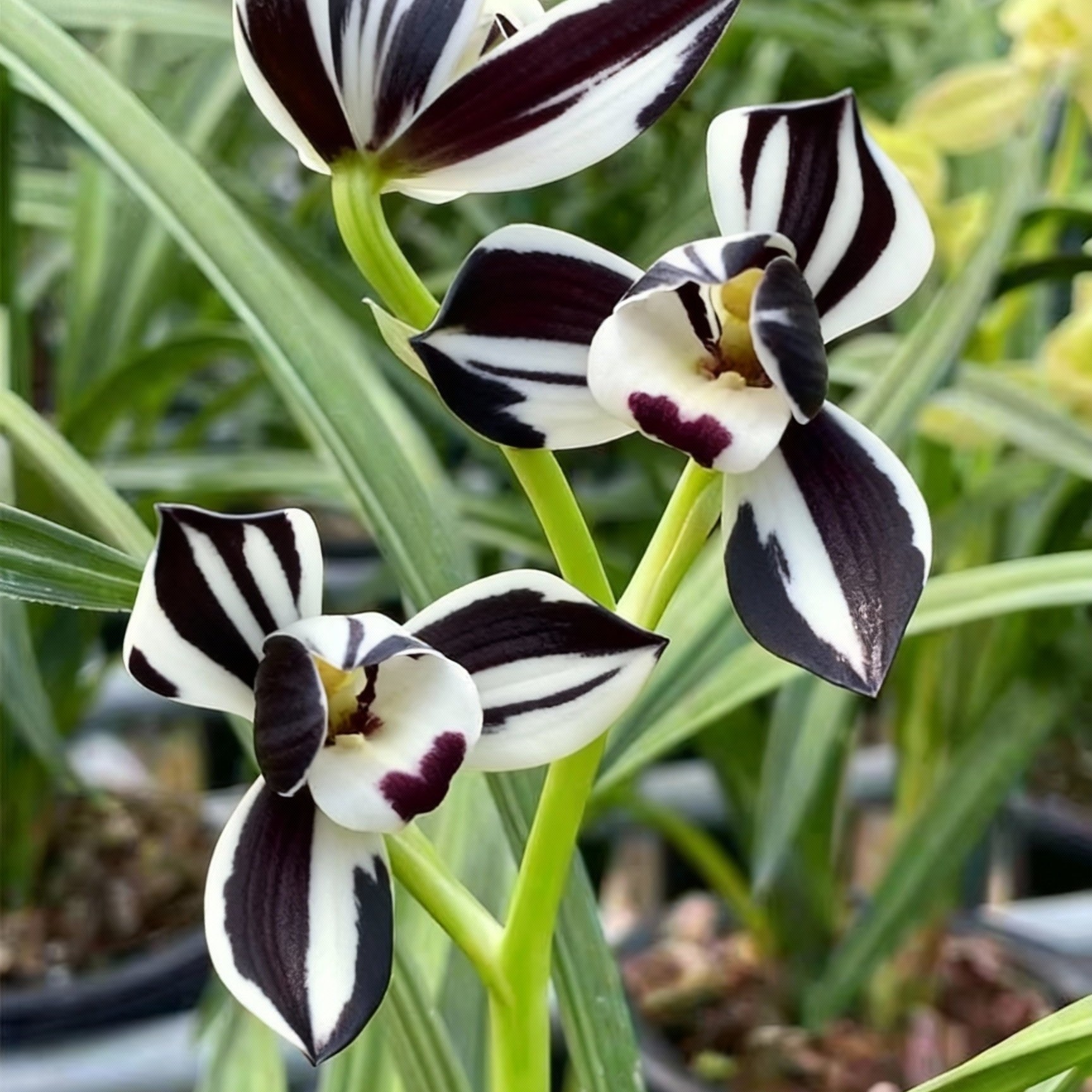 兰花铭品春剑【云墨】老种分苗发货3苗