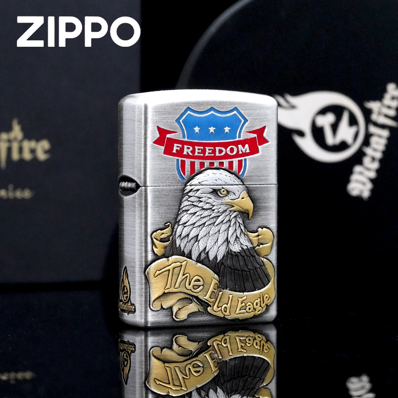 ZIPPO打火机正品/205-熏银拉丝66号公路自由与理想【阿明1】DYJ1
