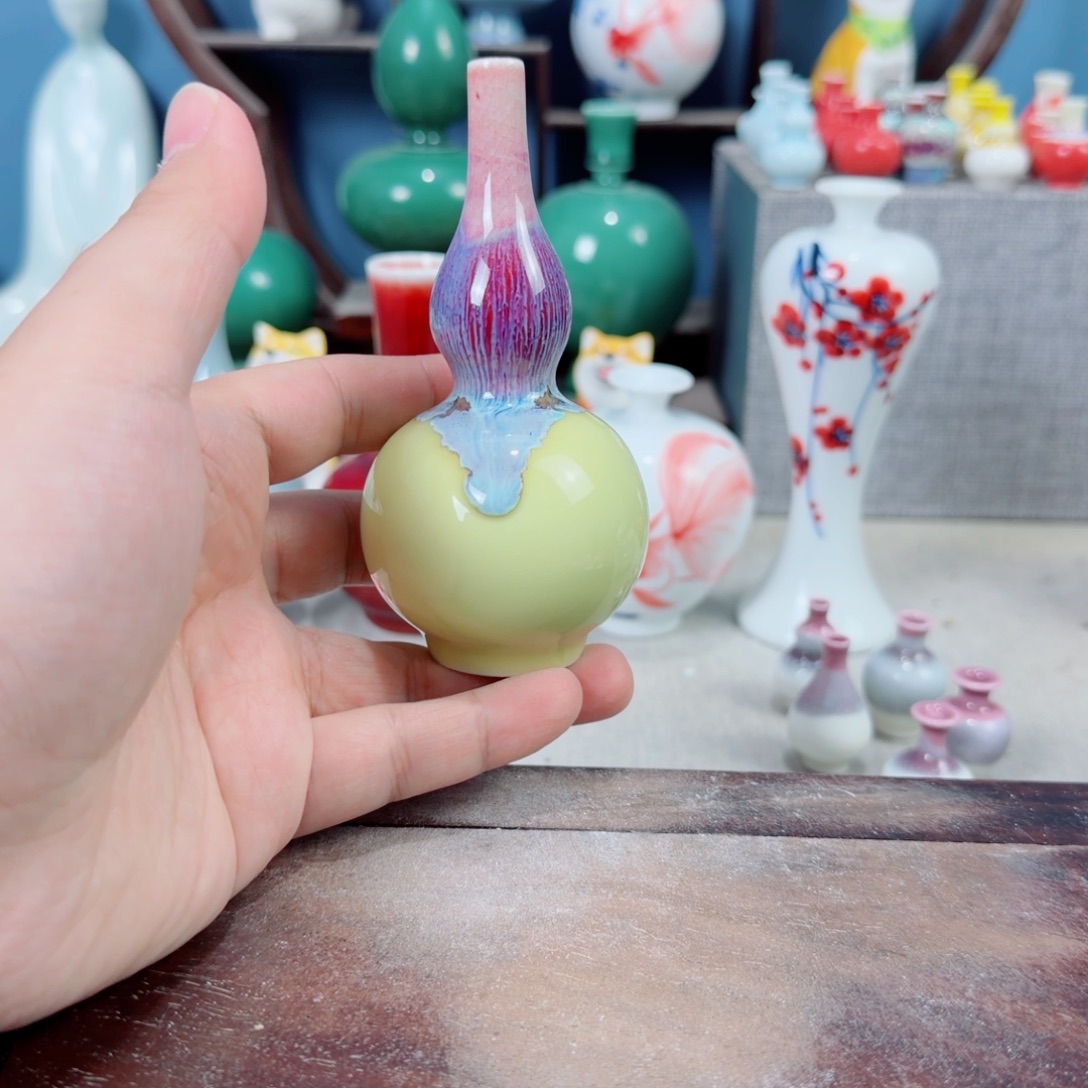 陶瓷手工小花器摆件