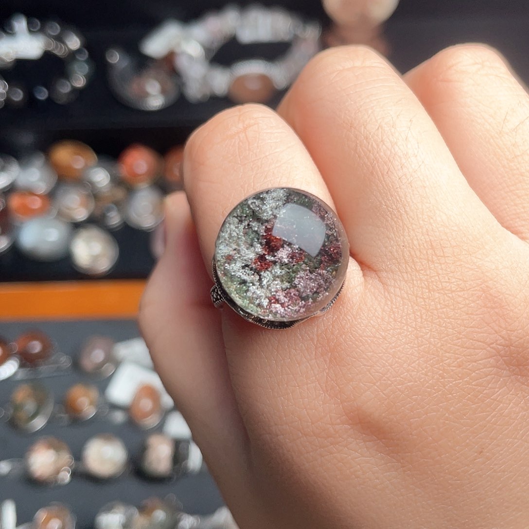 水晶戒指银S925镶嵌@****y