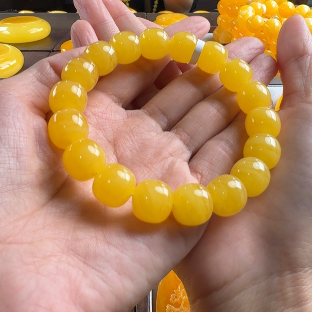 蜜蜡毛衣链未镶嵌