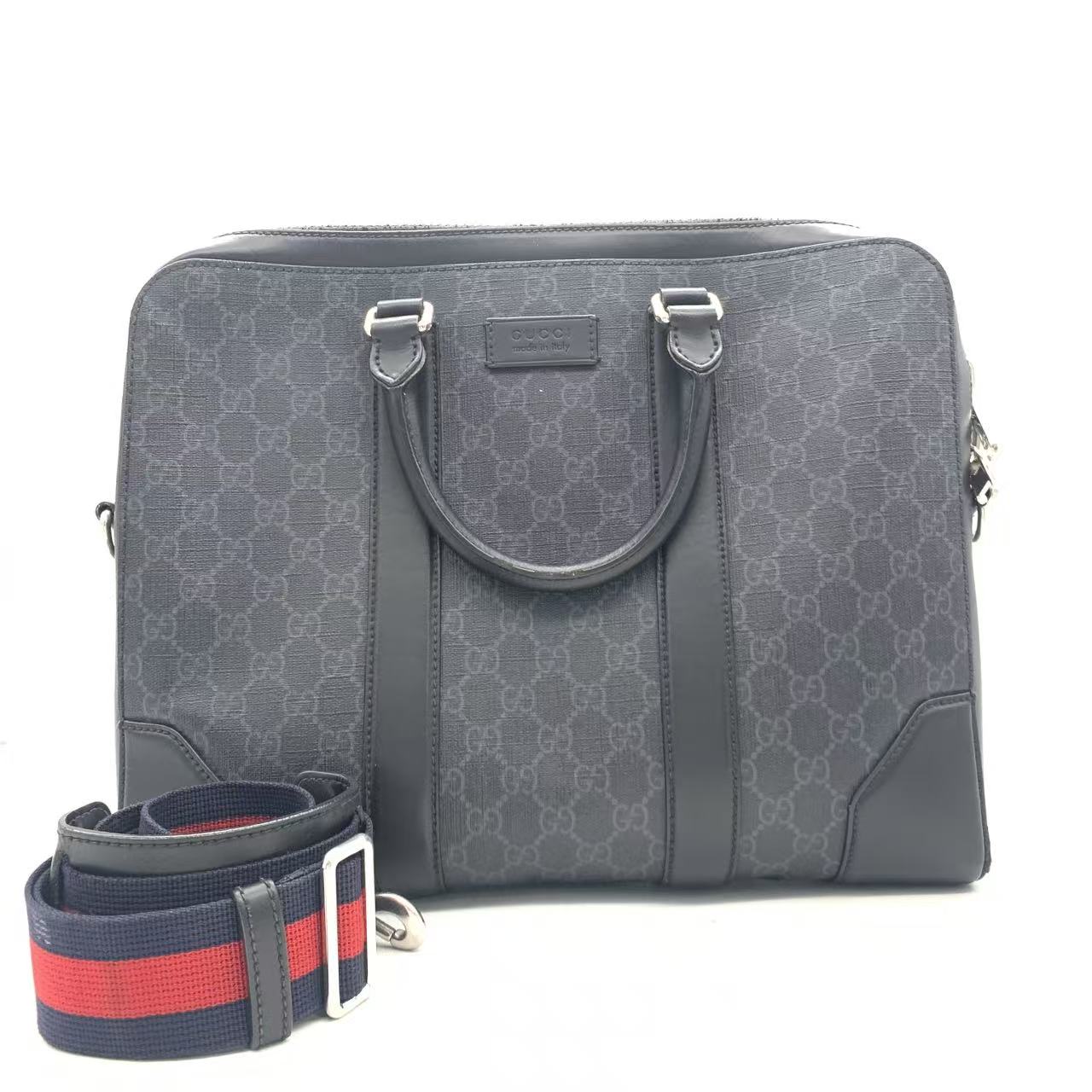 95新 GUCCI/古驰 【安则专属】黑老花公文包