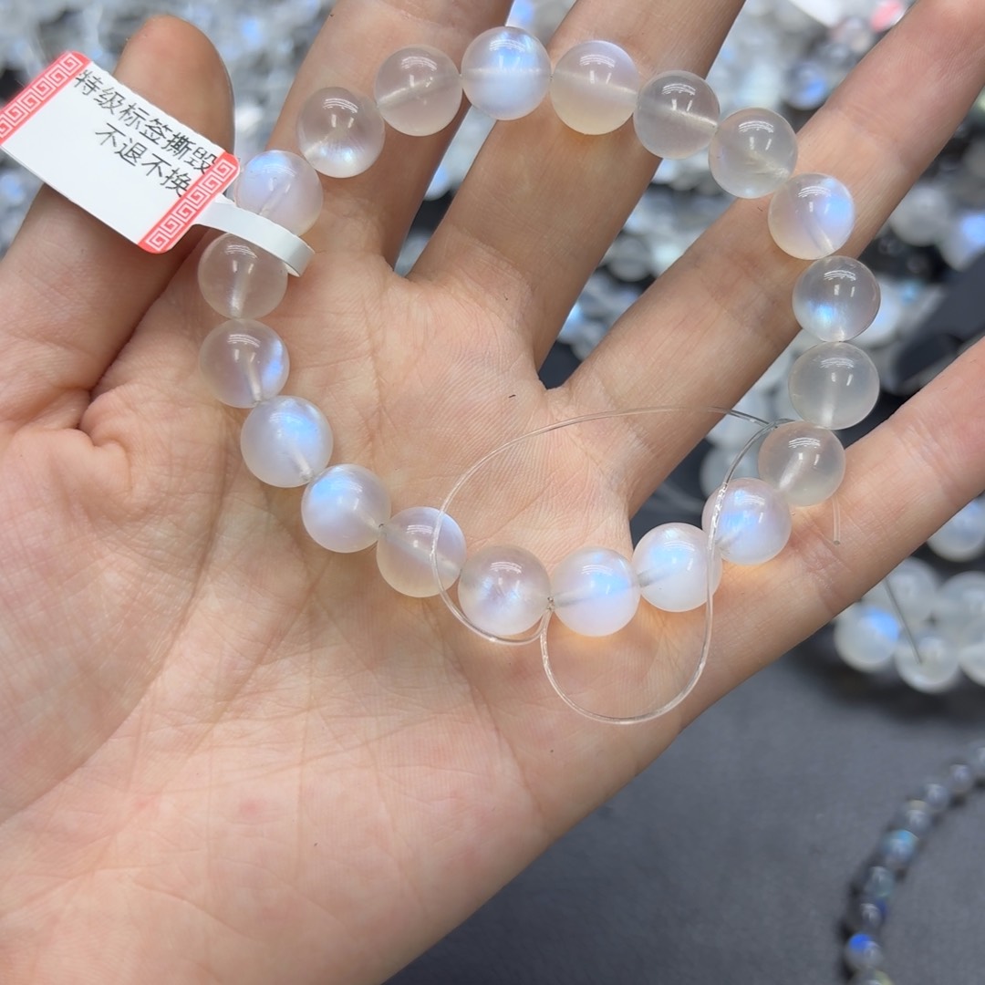 手链未镶嵌月光石修**狐蓝月光单圈卡9.4mm左右