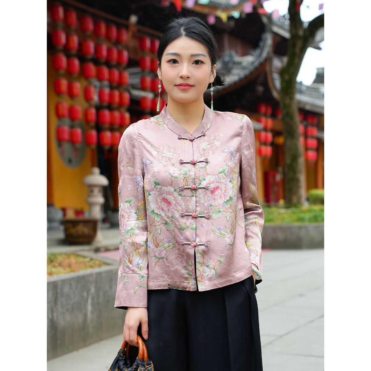 [汀兰]2025新中式国风秋季开衫外套上衣3294