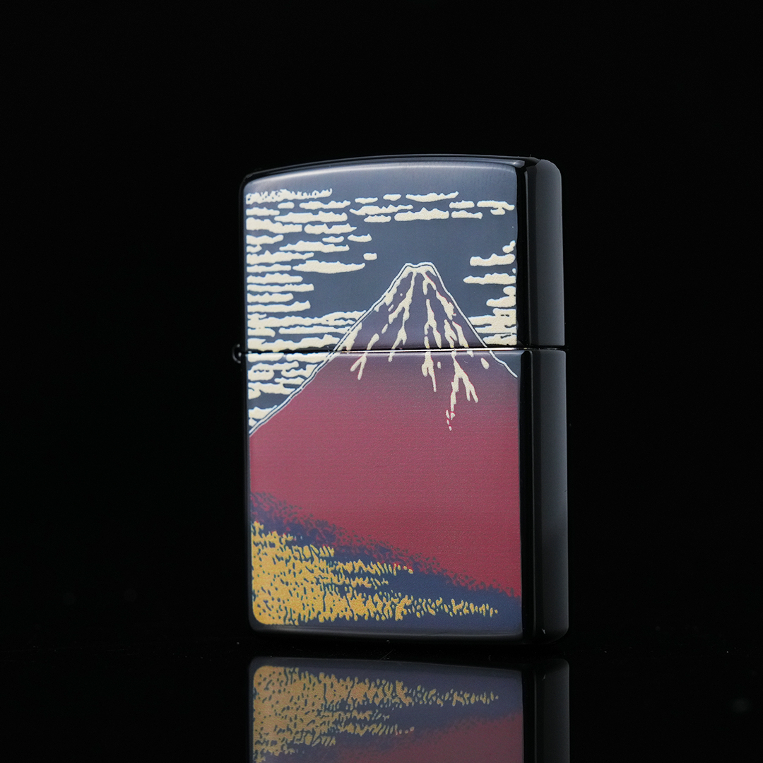 Zippo 之宝正品富士山打火机 浮世绘工艺 防风煤油款男士实用礼物