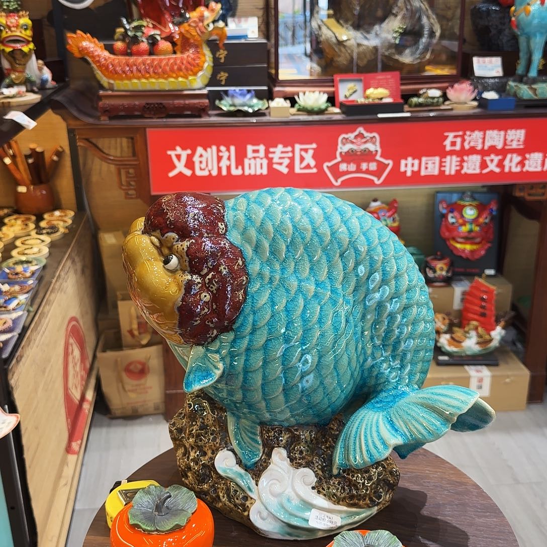 财***，陶瓷38长金鱼精品