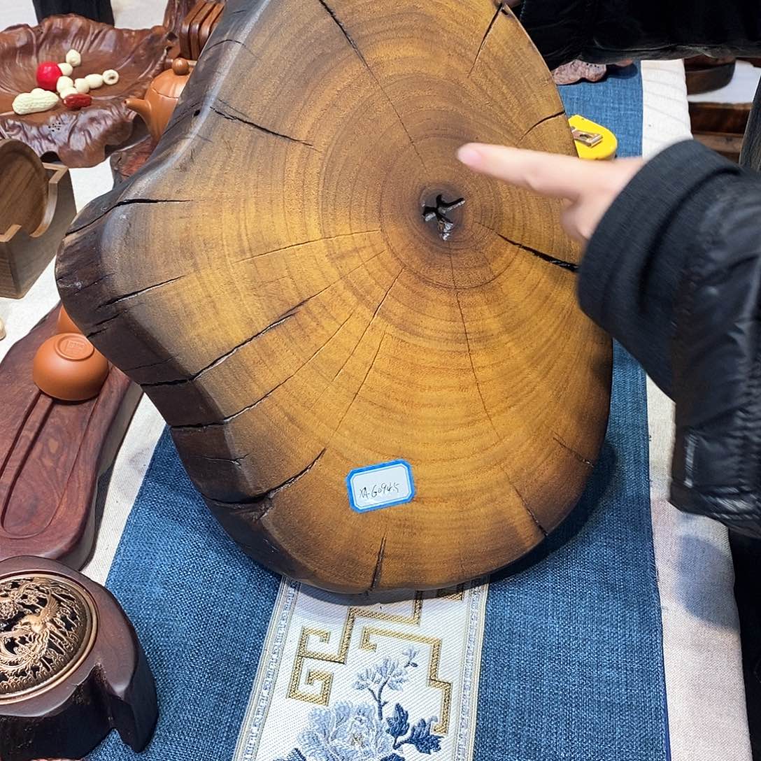 缅甸柚木随形底座