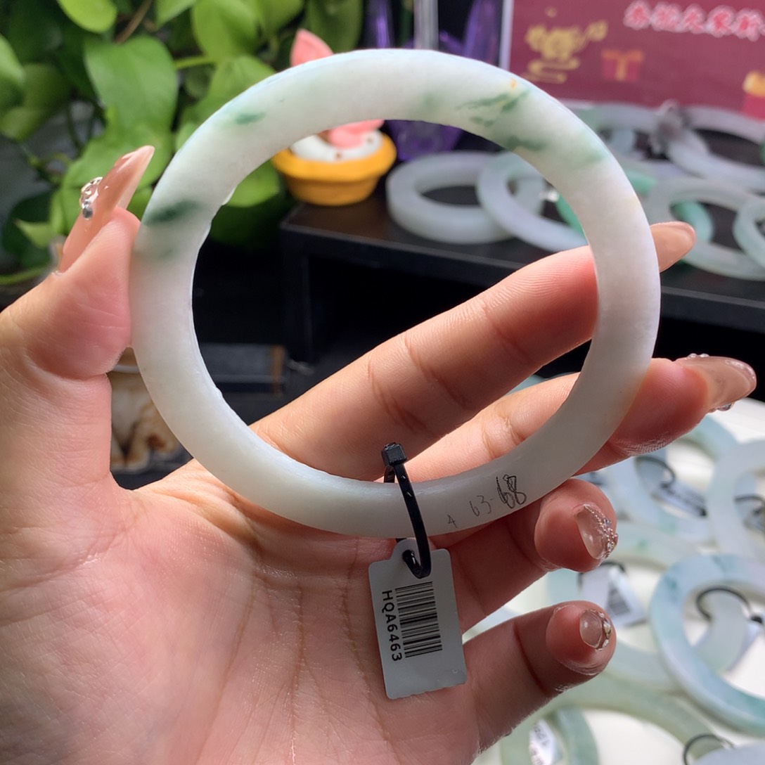 定制翡翠叮当镯未镶嵌63/68 