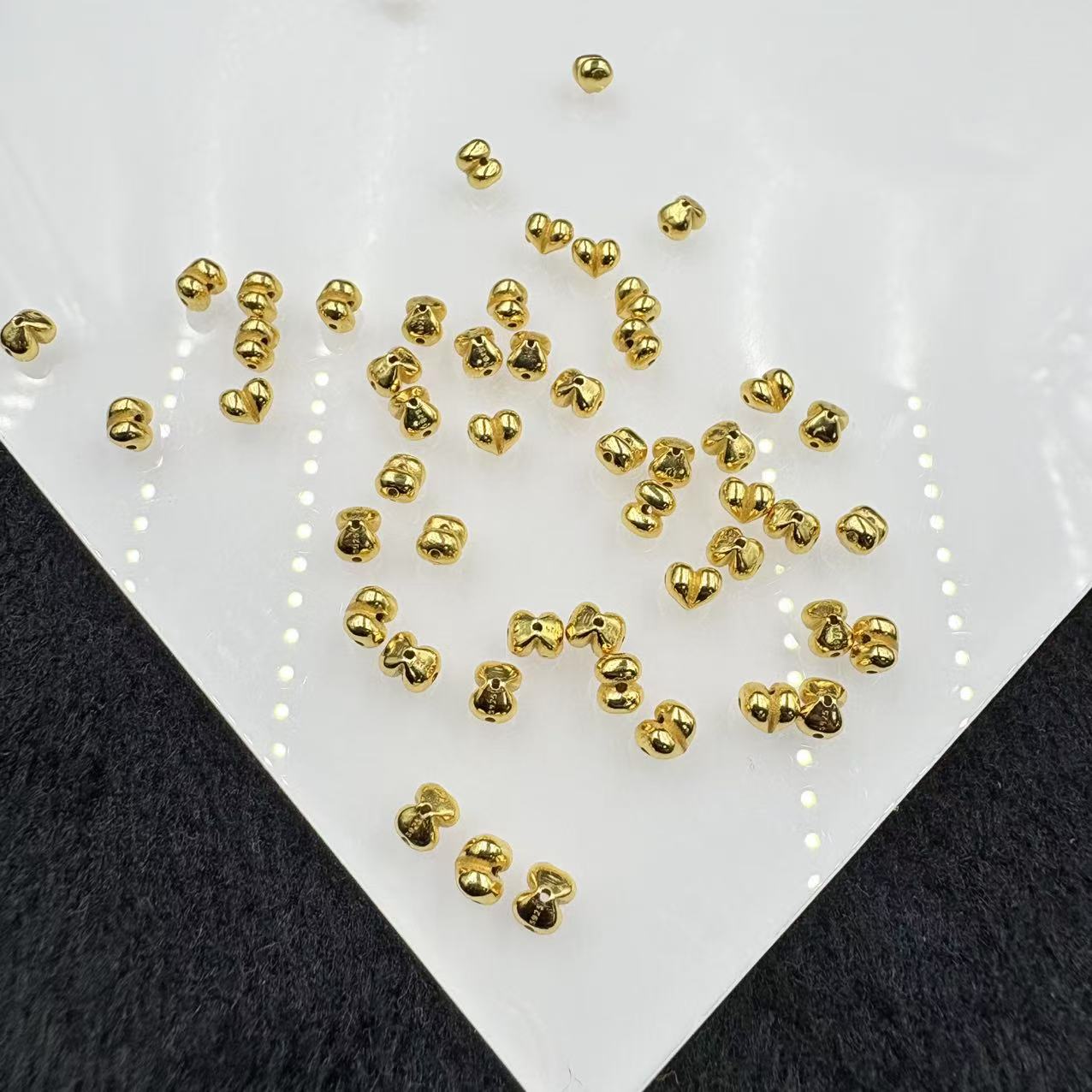 925银珐琅银制品 「戴琴珠宝」DQ1251-4.5mm左右银屁桃心配件