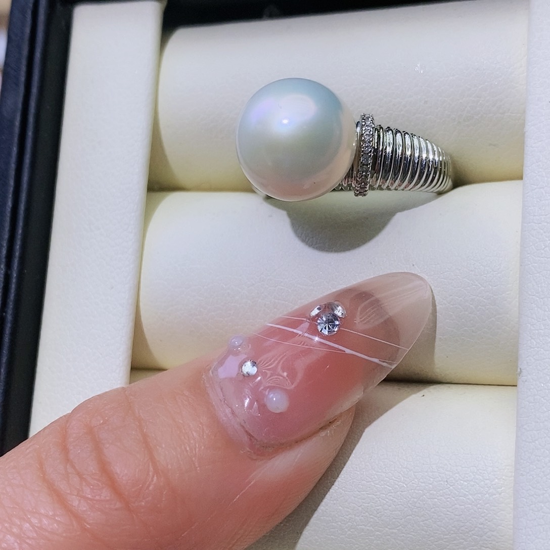 淡水珍珠戒指合金
