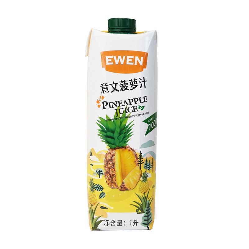【2026年4月到期】意文菠萝汁菠萝饮料1升果汁饮料