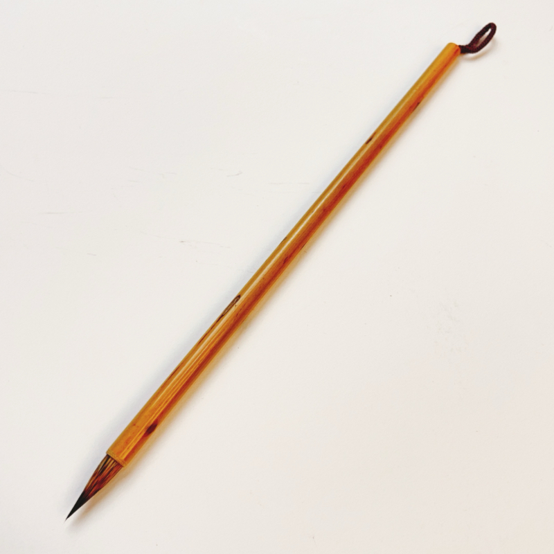 紫毫小楷毛笔 出锋2.3cm 湘妃竹杆【清水试笔 蘸墨不退】