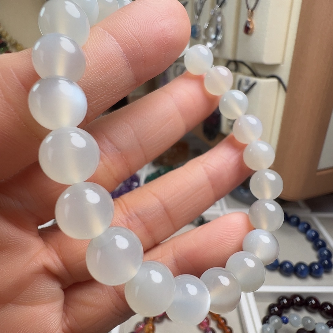 未镶嵌手链长石天然白光月光石