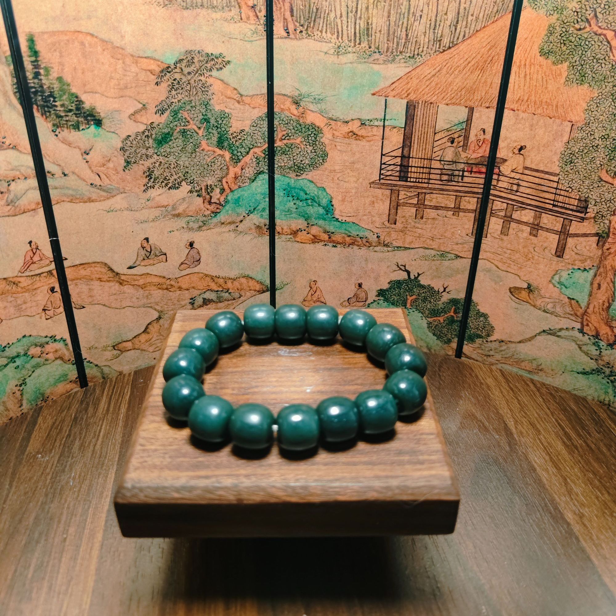 P和田玉桶珠手串（卡14）1622