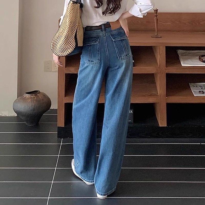 弯刀牛仔裤女2025早秋新款高腰宽松垂感镰刀裤百搭休闲直筒香蕉裤