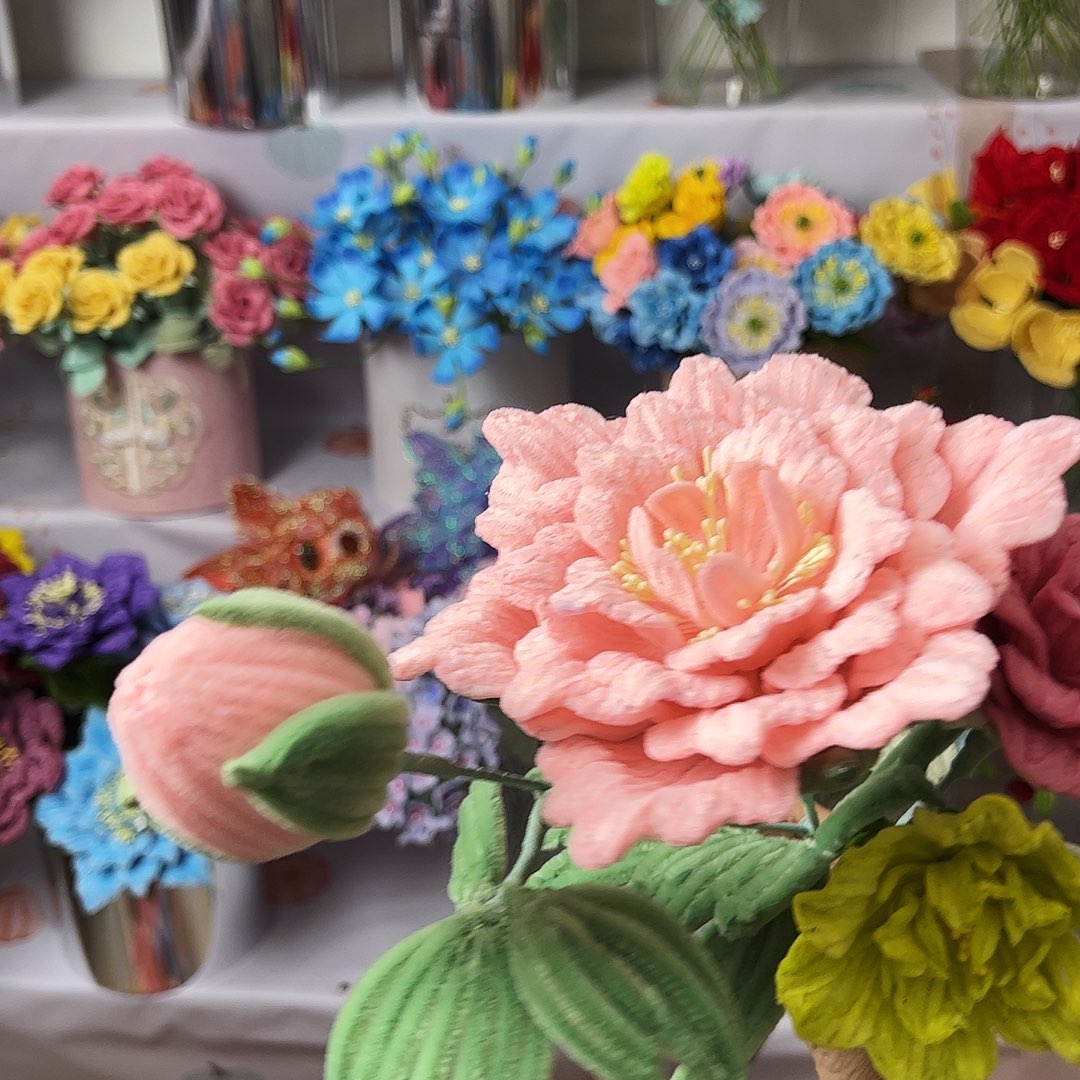 扭扭棒手工花成品