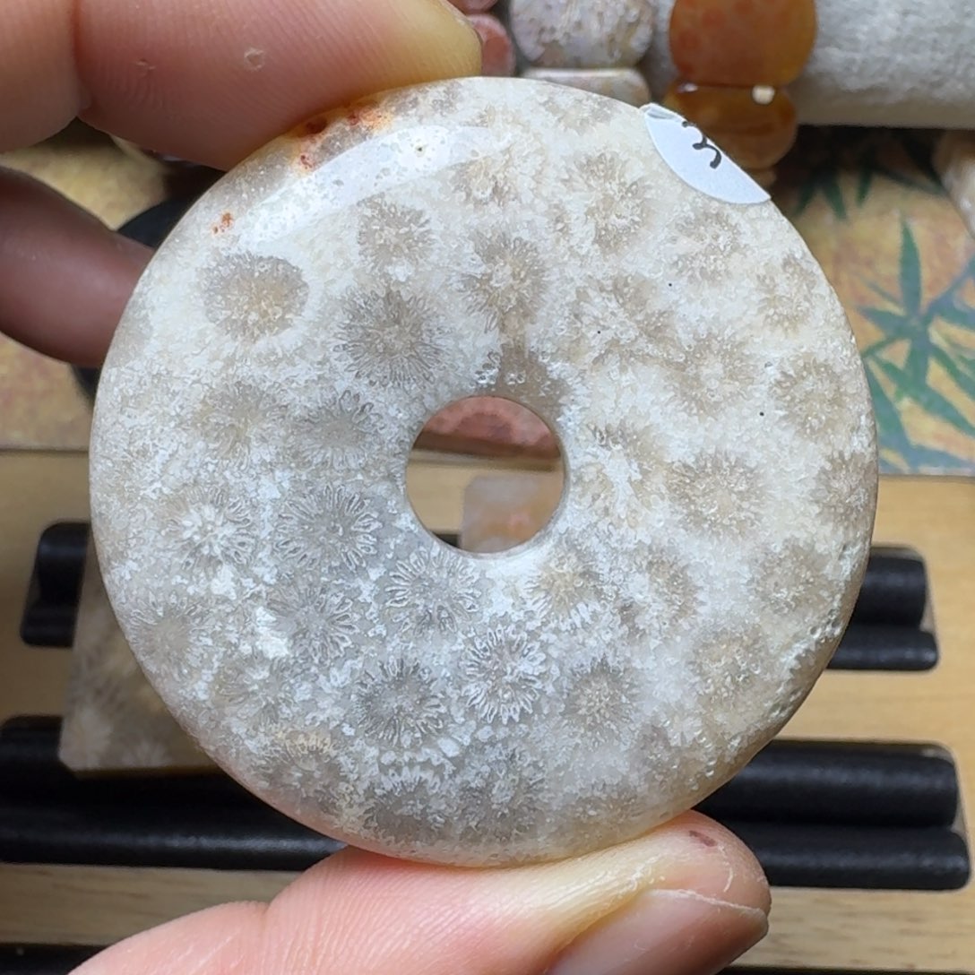 硅化玉平安扣未镶嵌