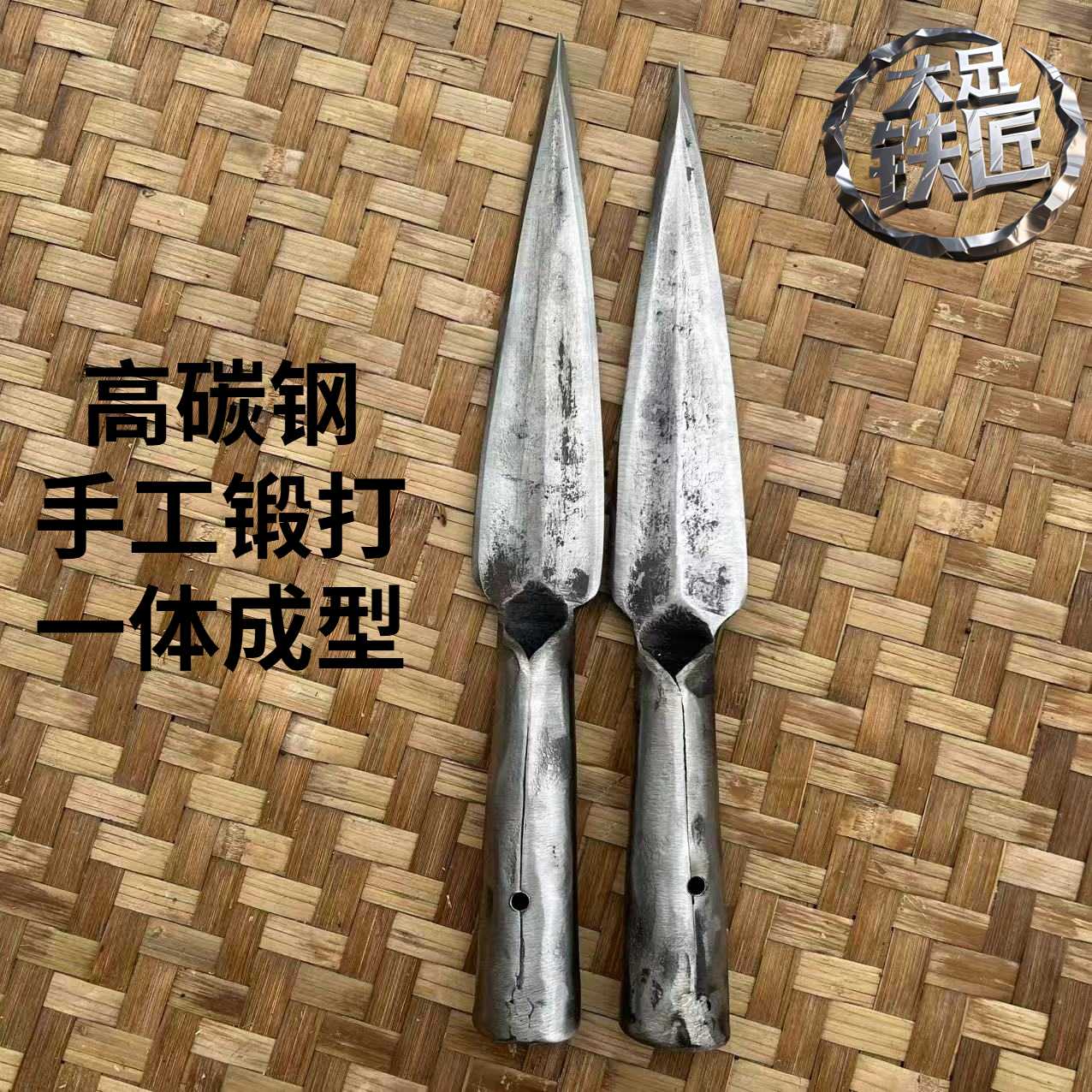 未开刃锻打钢镖大号枪头霸王枪练武红缨枪长矛枪头