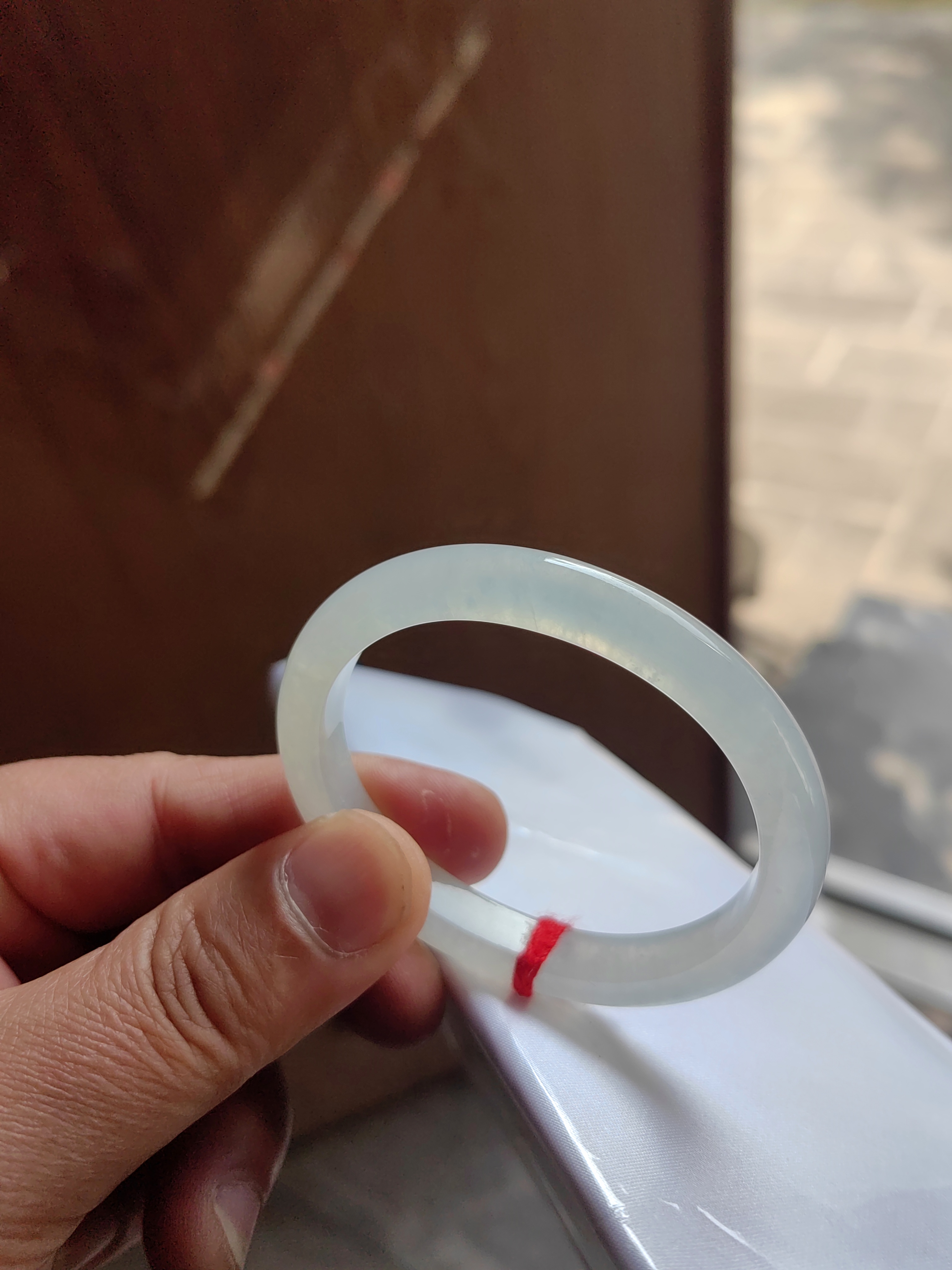 天然缅甸翡翠手贵妃镯54.5圈口（内部有石纹，退货需承担寄货费用）