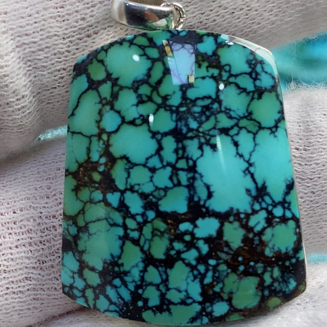 绿松石珠宝奇石银S925镶嵌