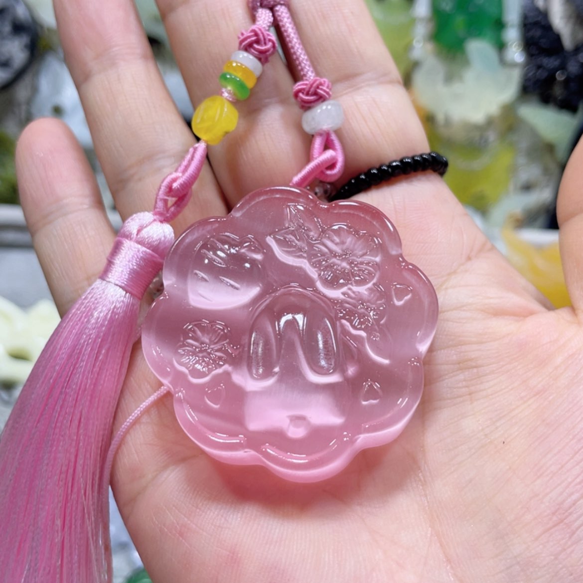 【闪购商品】岫玉未镶嵌颈饰49猫眼