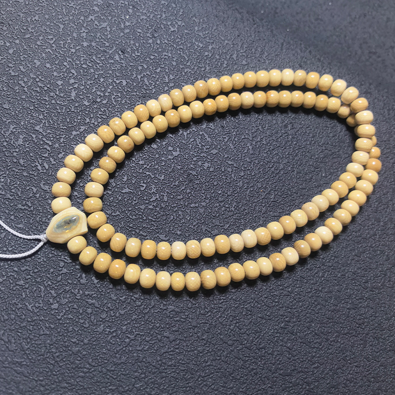 天然猛犸牙苹果珠咖料脖挂MM0180