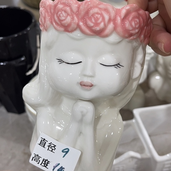 多肉绿植陶瓷花盆9.9包邮，有孔