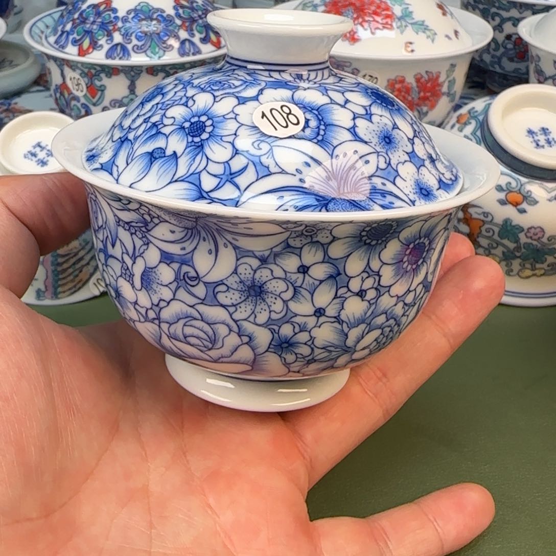 彦祖纯手工手绘茶具108