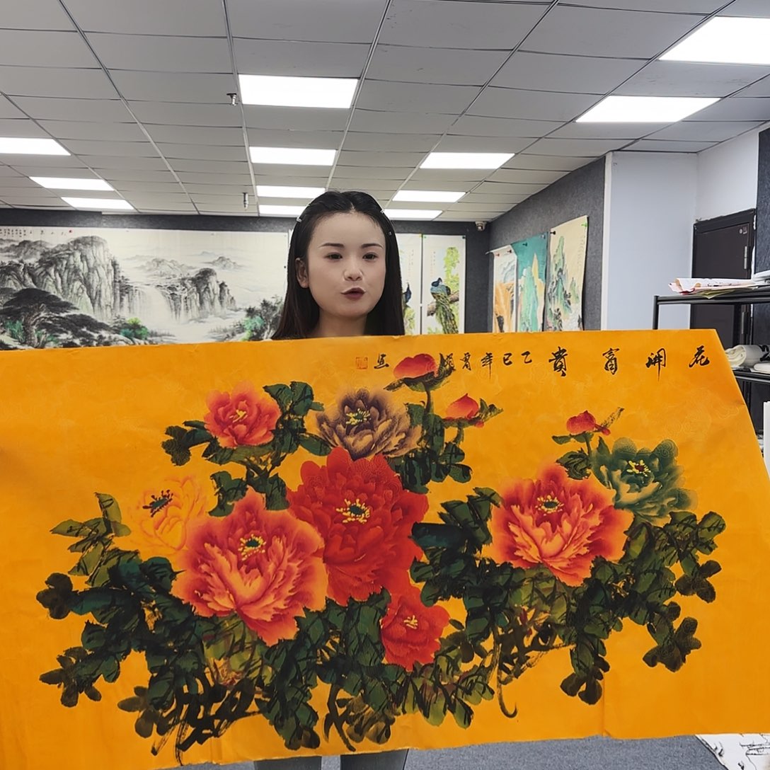 国画作品小姐姐放漏中