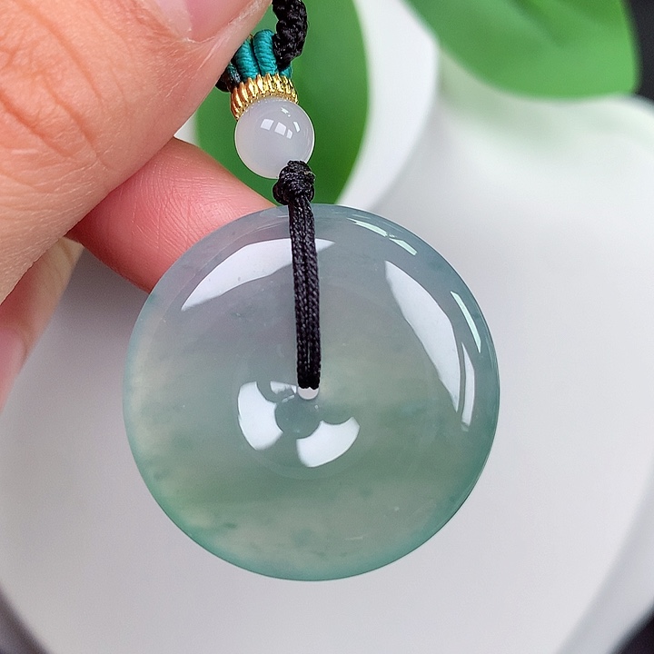 颈饰未镶嵌翡翠平安扣 28.8x5.0mm