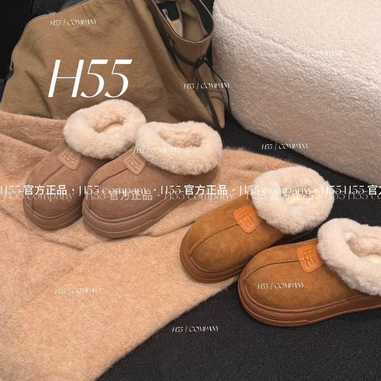 【朴洛熙专属】-女鞋暖暖小面包1400g厚实复古防滑雪地棉鞋53-2958