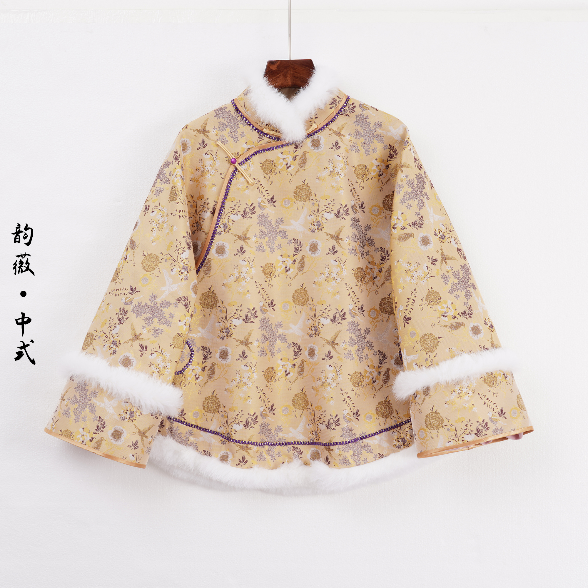 韵薇•中式新中式外衣秋冬上衣中国风刺绣传统复古气质百搭10418