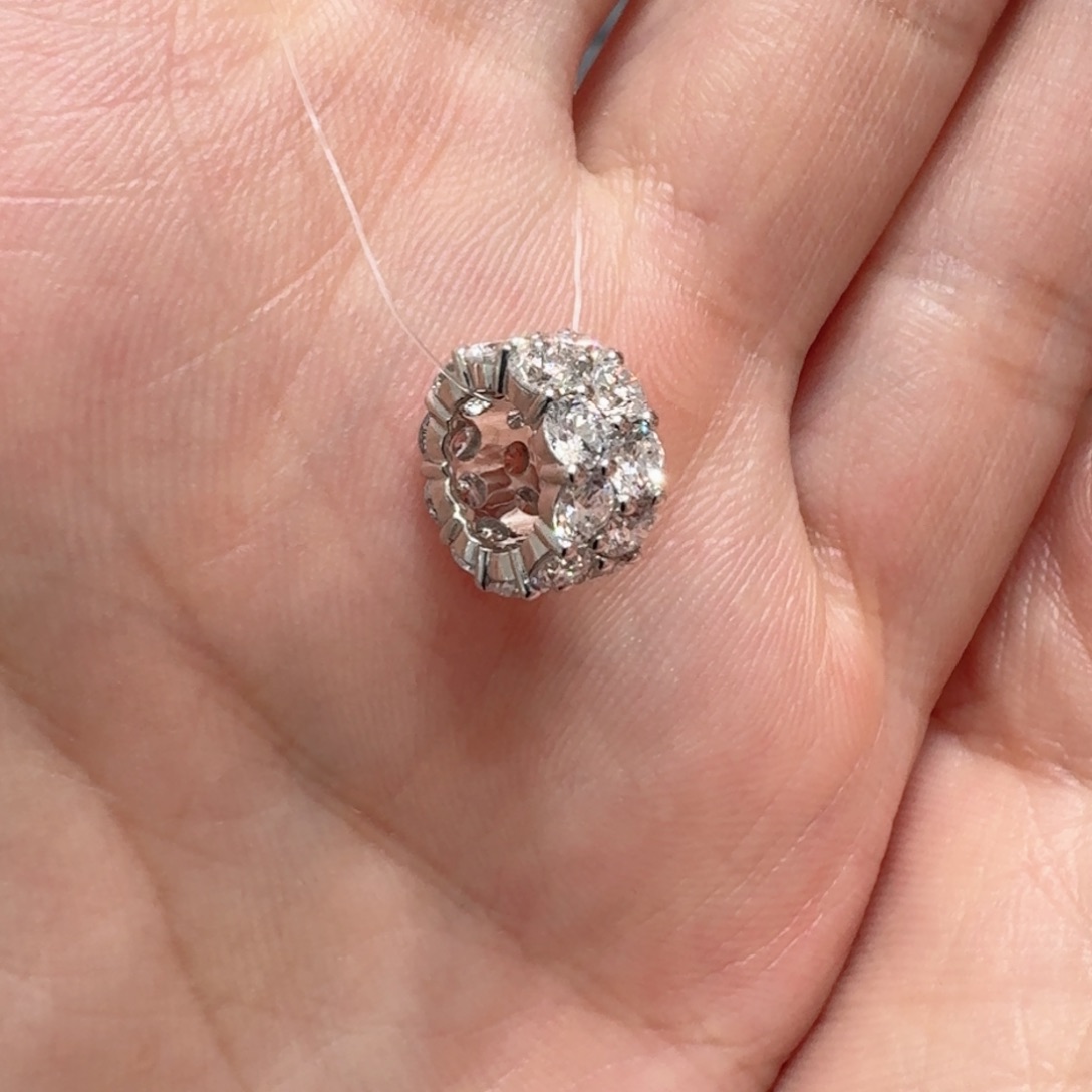 18K金镶嵌实验室培育钻石颈饰