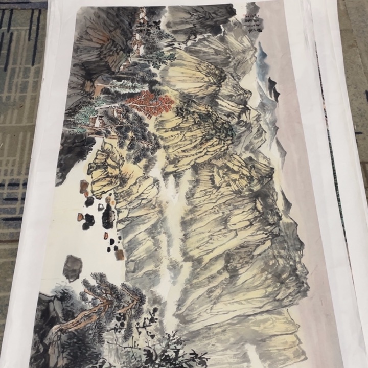 国画大*四尺作品四山水11111