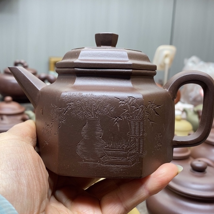 紫砂茶壶兰*原矿紫砂壶