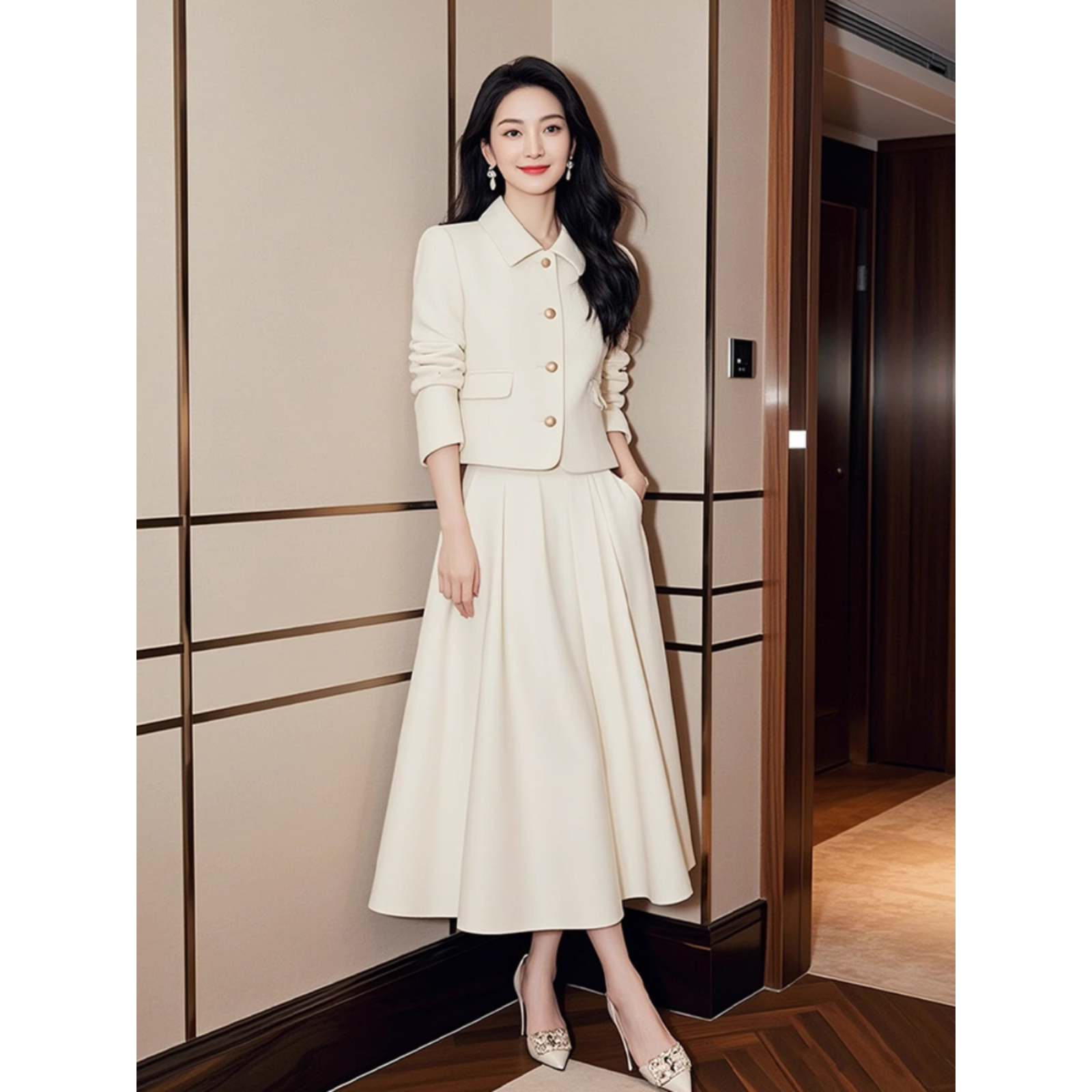 2025春季新款女装时尚穿搭一整套气质小香风洋气套装裙子女士通勤