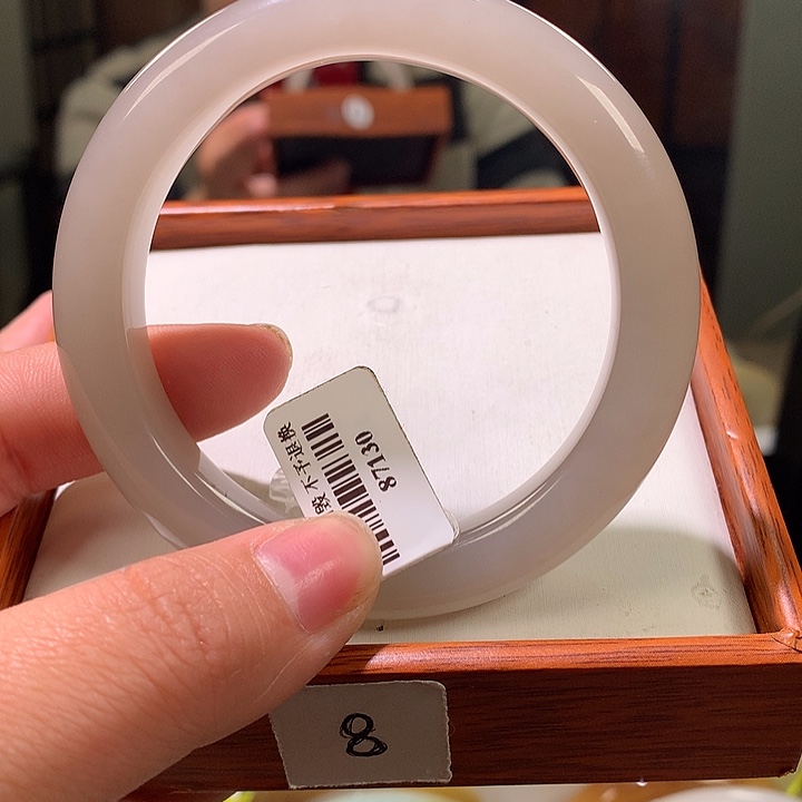 和田玉手镯未镶嵌57