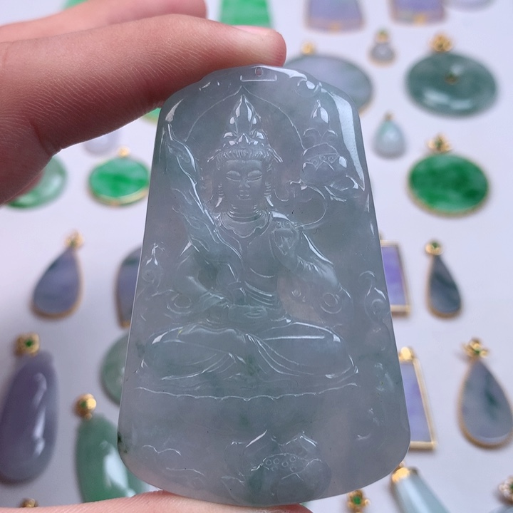 翡翠颈饰未镶嵌天然翡翠a货