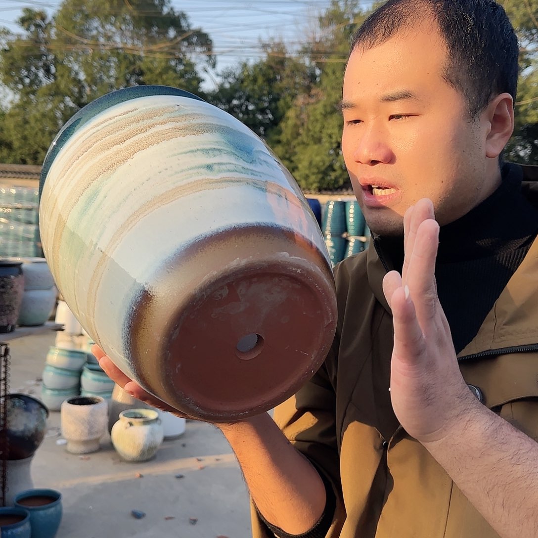 紫砂茶壶王嫂花盆1113-161高35口25
