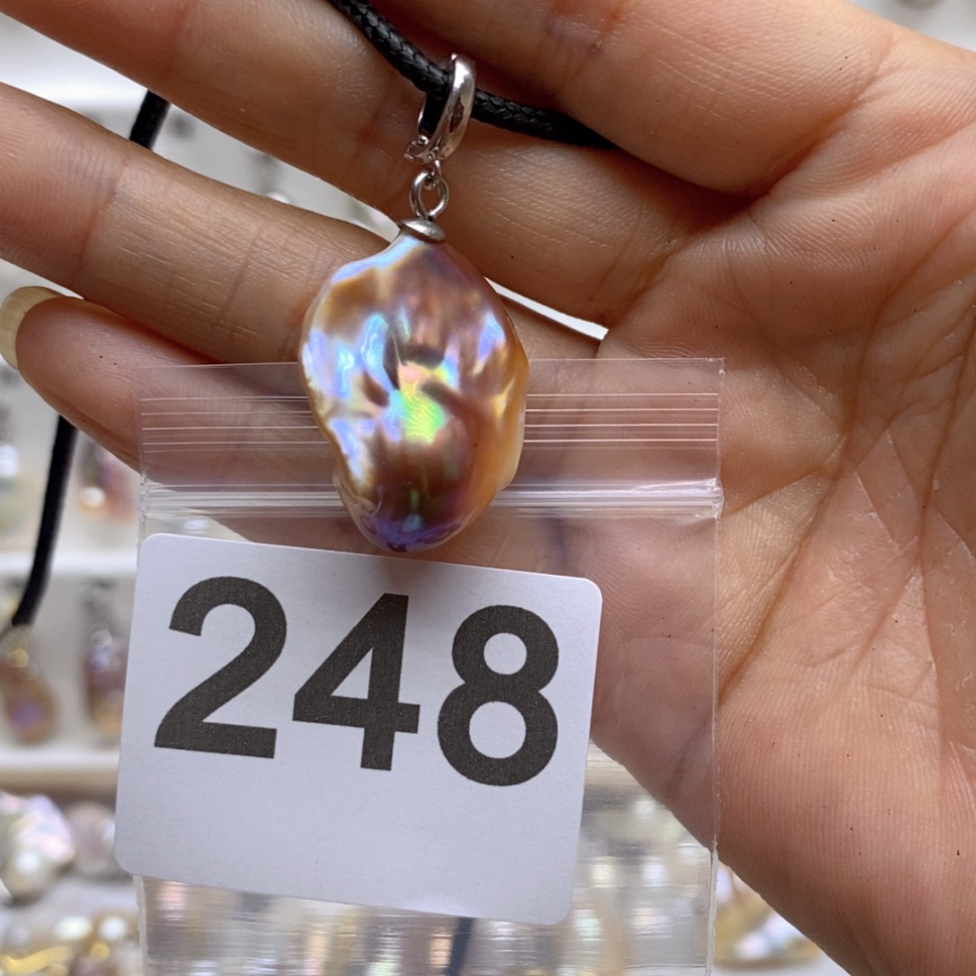 淡水珍珠颈饰银S925镶嵌小*果248